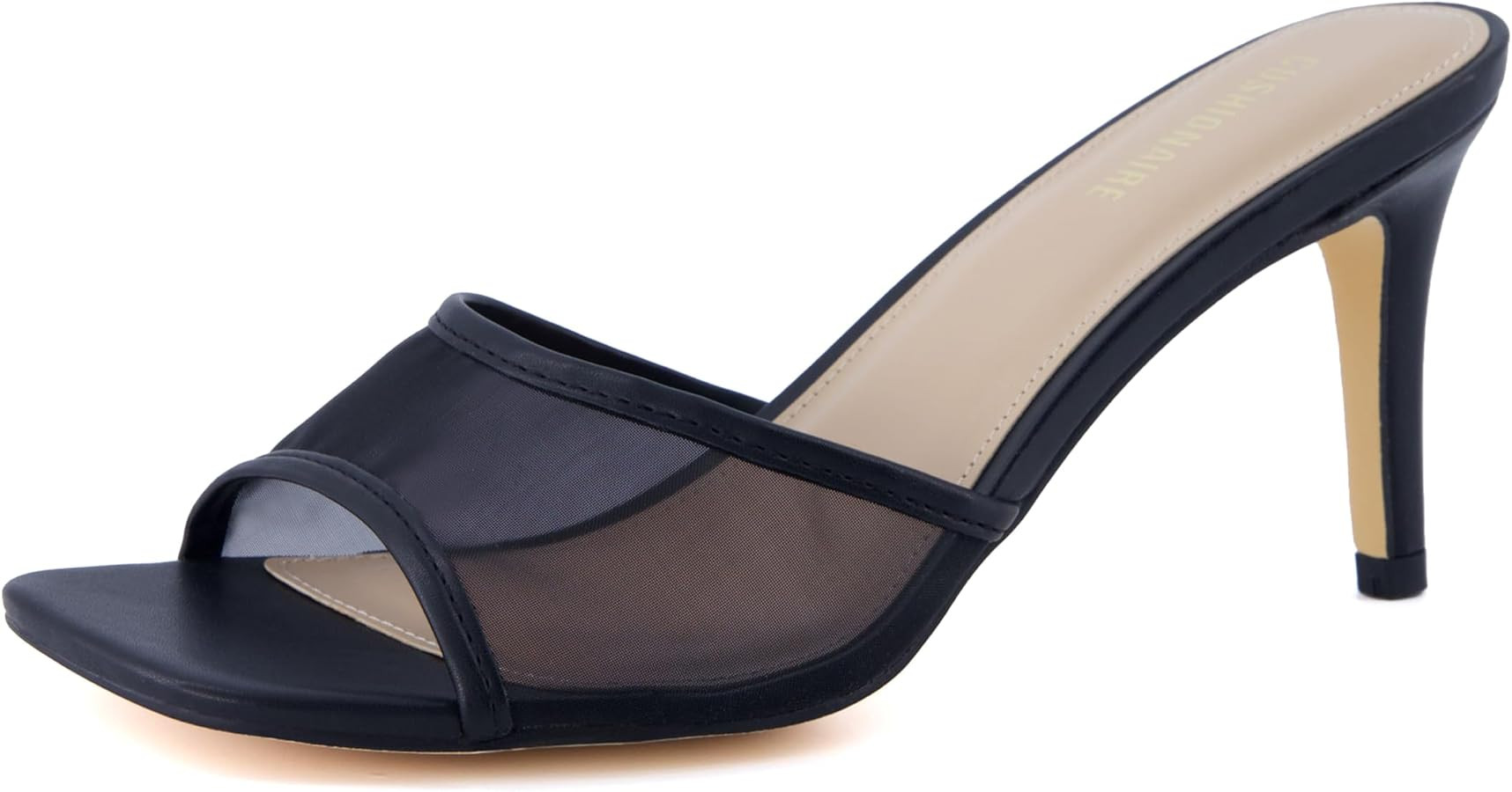 CUSHIONAIRE Evie Kitten Heel Sandals for Women, Slip On One Band Dress Sandals with Memory Foam, ... | Amazon (US)