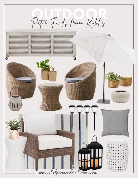 Outdoor patio finds from Kohl’s! Check out these affordable pieces on sale now, just in time for a patio refresh!

#outdoordecor #patiofurniture

#LTKsalealert #LTKfindsunder100 #LTKhome
