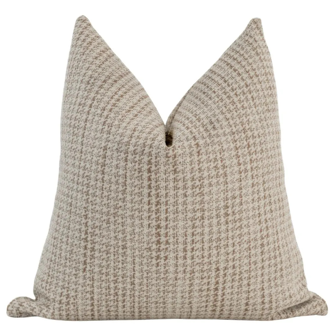 Shepherd's Check | Alder, Textured Pillow Cover, Decorative Pillows, Tan Pillows, Neutral Pillow ... | Etsy (US)