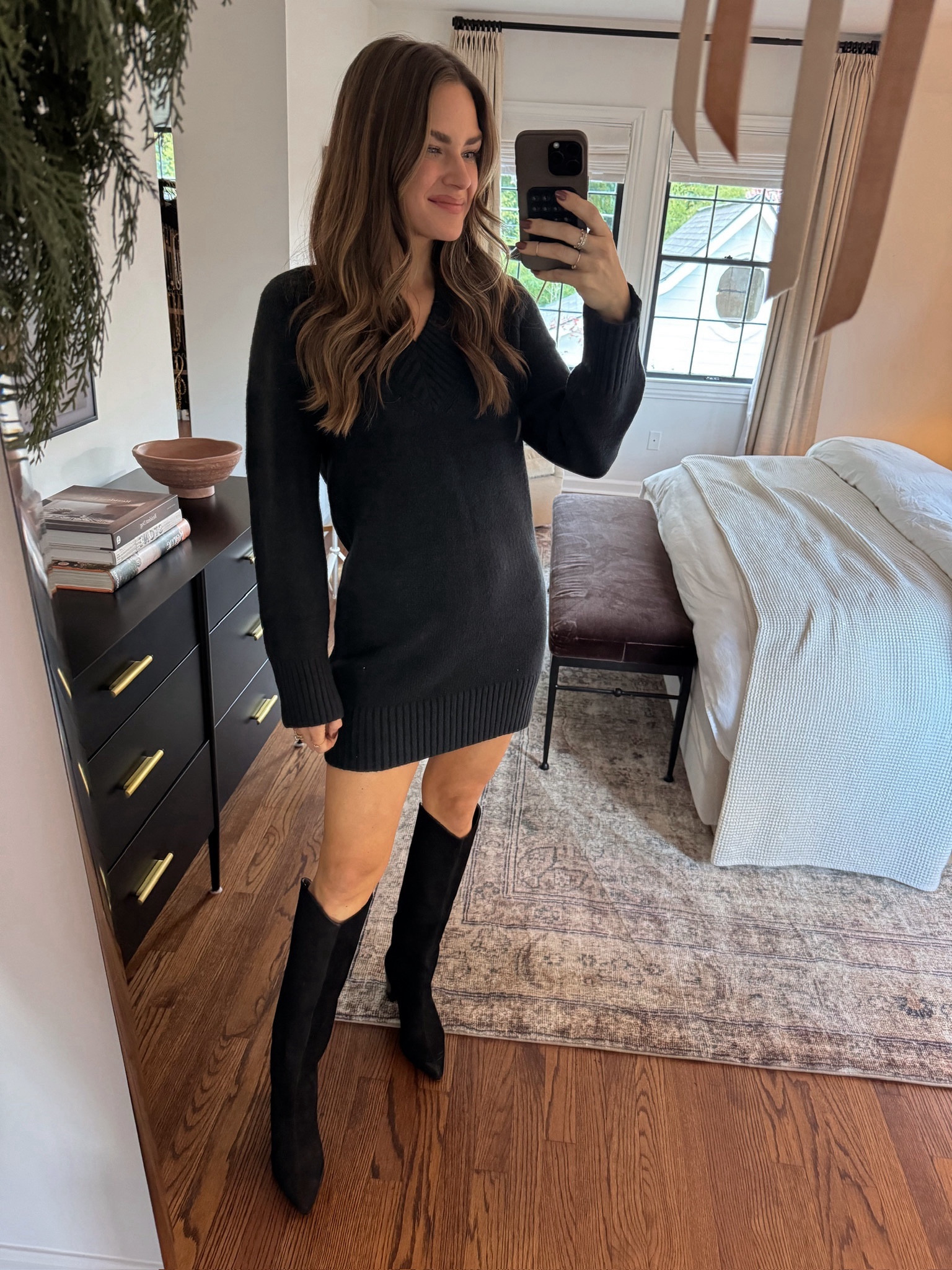a&f sweater dress OFEEFAN Long Sleeve Petite Dresses for Women Flowy Casual Party Ribbed Knit Dress Black XS at Amazon Women's Clothing store Soft knit fabric Stretch fit Straight relaxed silhouette Fold over turtleneck styling Fringe asymmetric hem Pull aloprofile on LTK