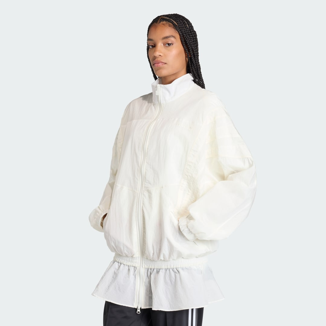 adidas SANTIAGO WOVEN TRACK TOP White S - Womens Originals Jackets | adidas (US)