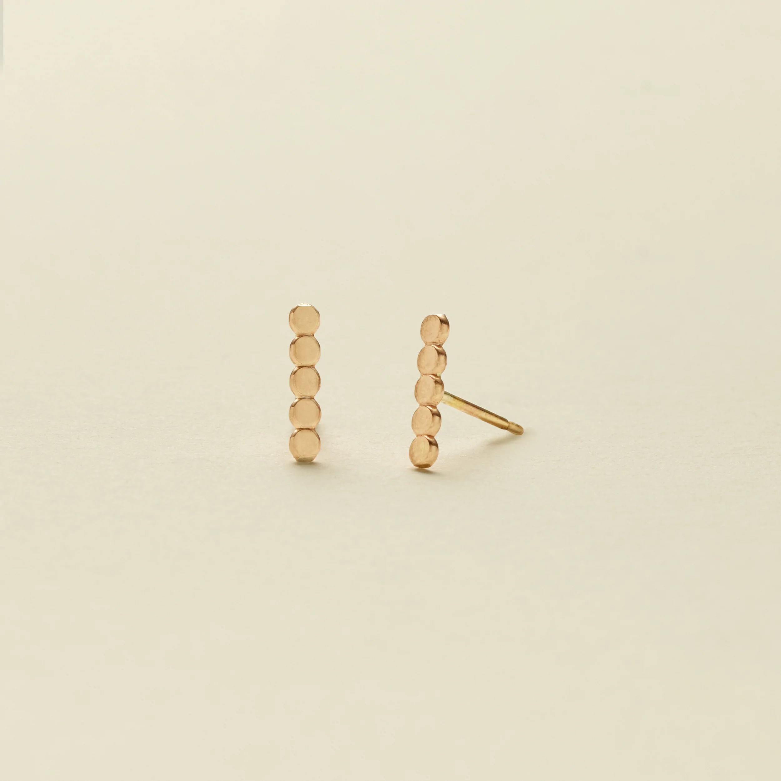 Made By Mary Poppy Bar Stud Earrings | Sleek, Subtle Shimmer, Delicate | Made by Mary (US)