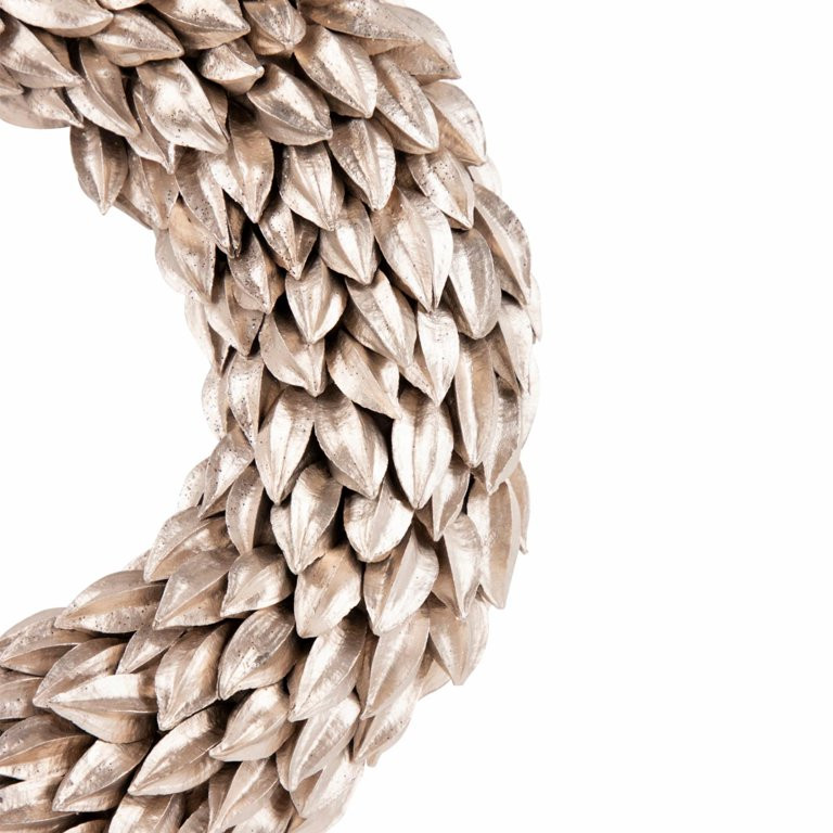 Northlight Champagne Gold Budding Leaves Glitter Christmas Wreath 11.5-Inch Unlit | Walmart (US)