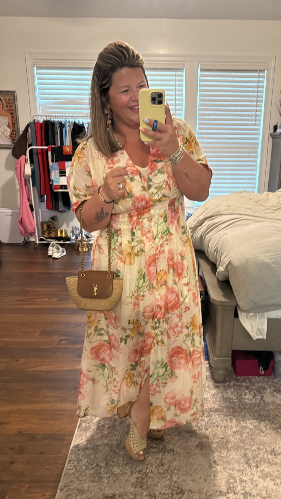Happy Easter! 🐰 
Anthropologie dress size large 
Anthropologie earrings 
Shoes tts
Loopy case code: mstanfors 
