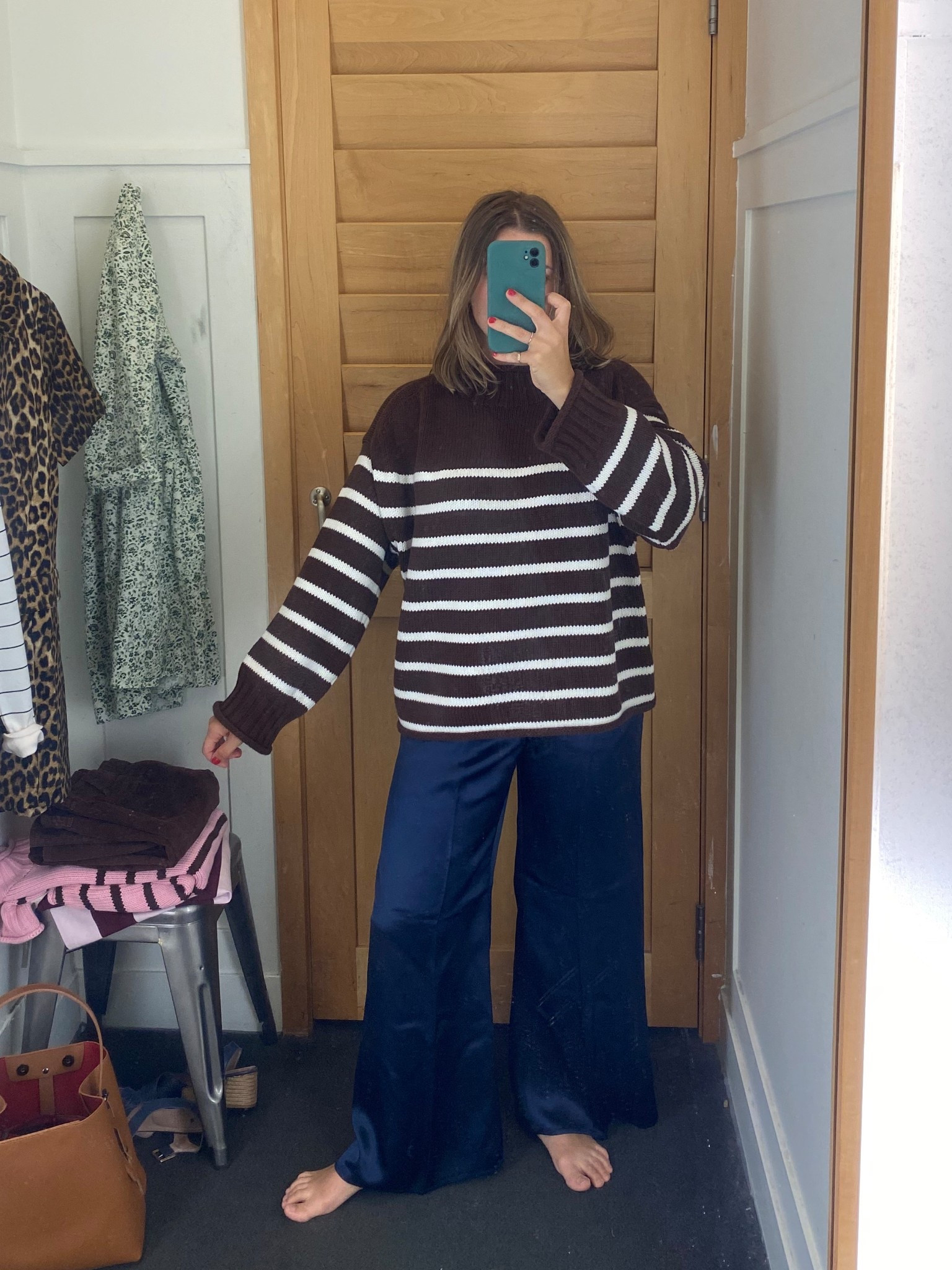 JCREW TRY ON // ROLLNECK SWEATER // runs very large. I sized down and it was still quite oversized // This sweater is a heavy material, but was just too big and shapeless for me. //

COSMO SATIN PANTS // ran TTS // I wanted to love these but they were gaping around the pockets, making my waist area look bigger. Great inseam option though 

 #LTKSeasonal #LTKMidsize