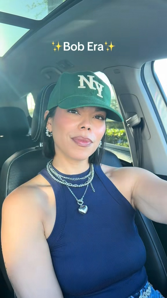 In my Bob Era. I love to dress up a casual look with accessories. For example; a tank with a stacked necklace, pear earrings, and a baseball tee. Classic! 

#LTKFindsUnder100 #LTKBeauty #LTKStyleTip