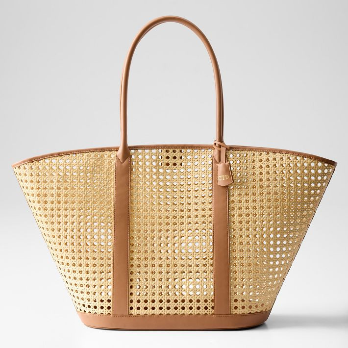 Waterproof Caning Wide Tote | Mark and Graham