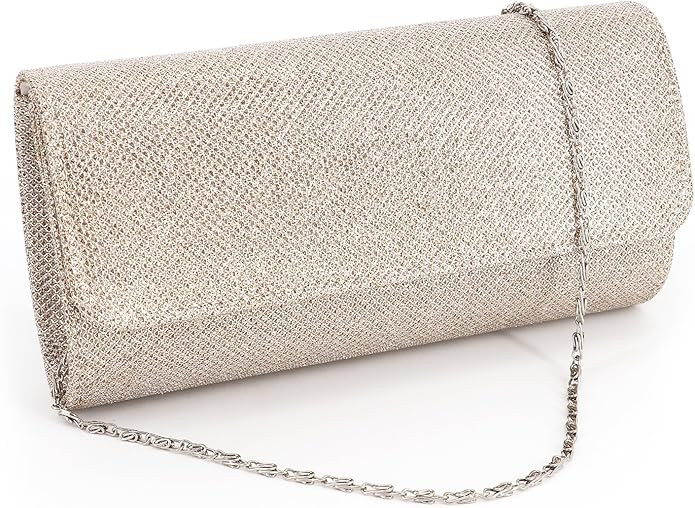 Naimo Flap Dazzling Small Clutch Bag Evening Bag With Detachable Chain | Amazon (US)