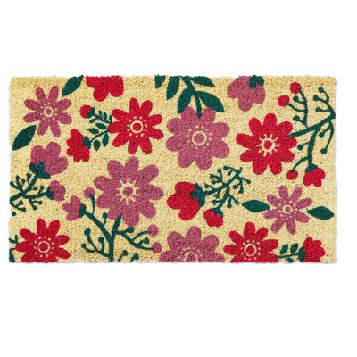 tag Happy Flowers Pvc Coir Mat | Target