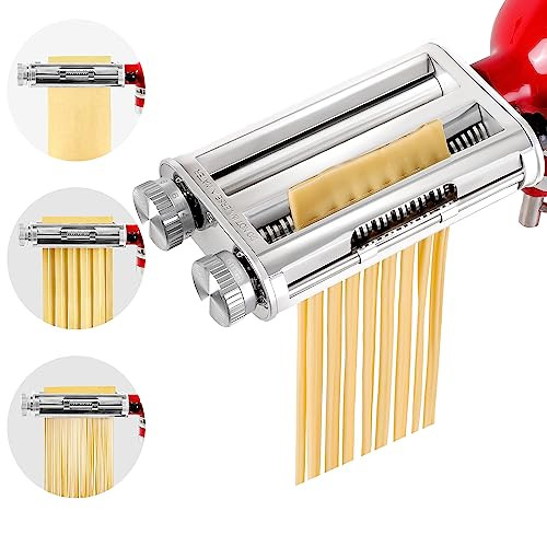 Pasta Maker Attachment for KitchenAid Stand Mixers, 3 in 1 Set Pasta Machine Attachment included ... | Amazon (US)