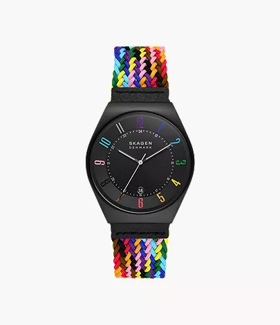 Grenen Pride Limited Edition Three-Hand Date Multicolor rPET Watch | Skagen (UK)