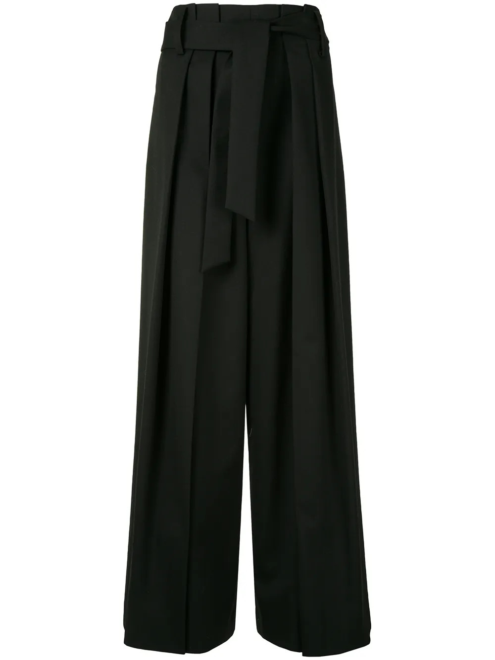 paperbag wide-leg trousers | Farfetch Global