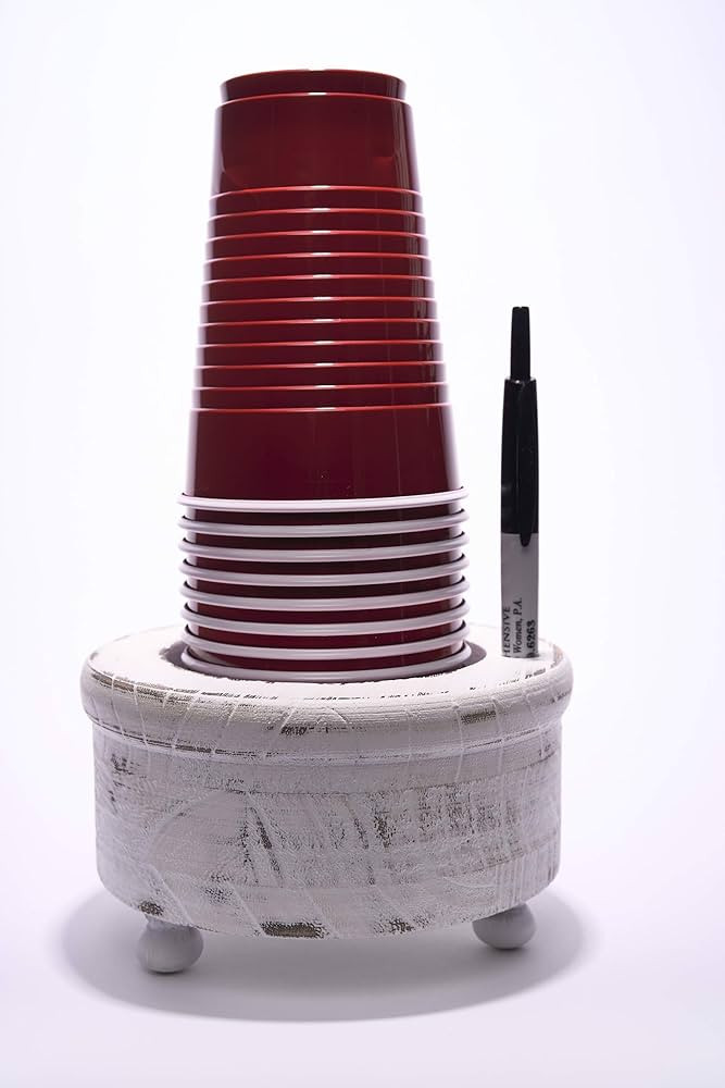 Generic Wooden Party Cup Holder with Marker Slot for Home and Office - Solo Cup Holder for Party ... | Amazon (US)