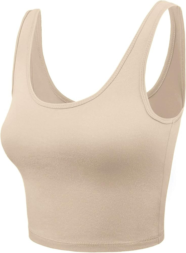 Women's Lingerie Camisole Crop Tank Cotton Racerback Sleeveless Slim Fit Tops | Amazon (US)