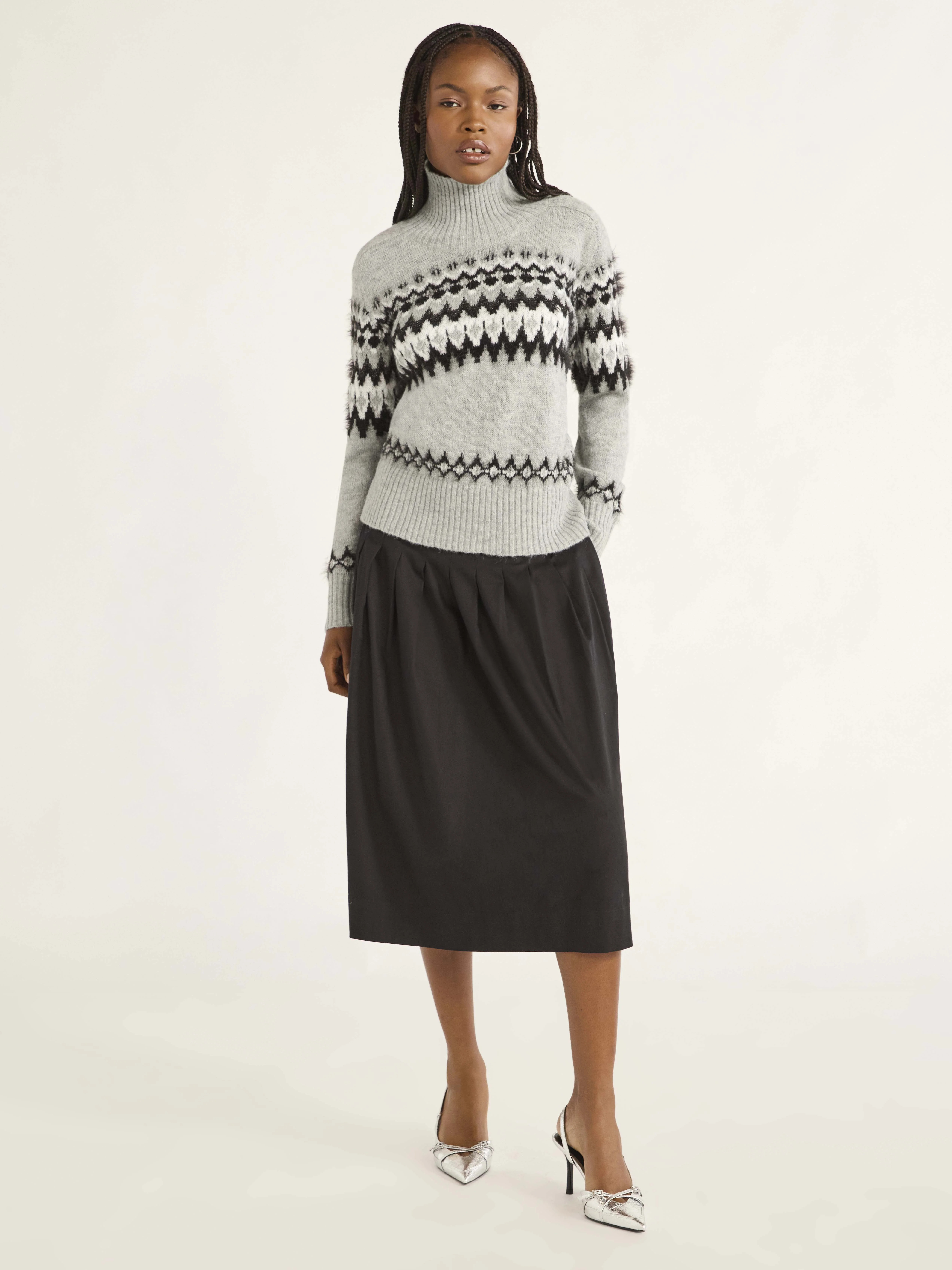 Free Assembly Women’s Fair Isle Turtleneck Sweater, Midweight, Sizes XS-XXXL | Walmart (US)