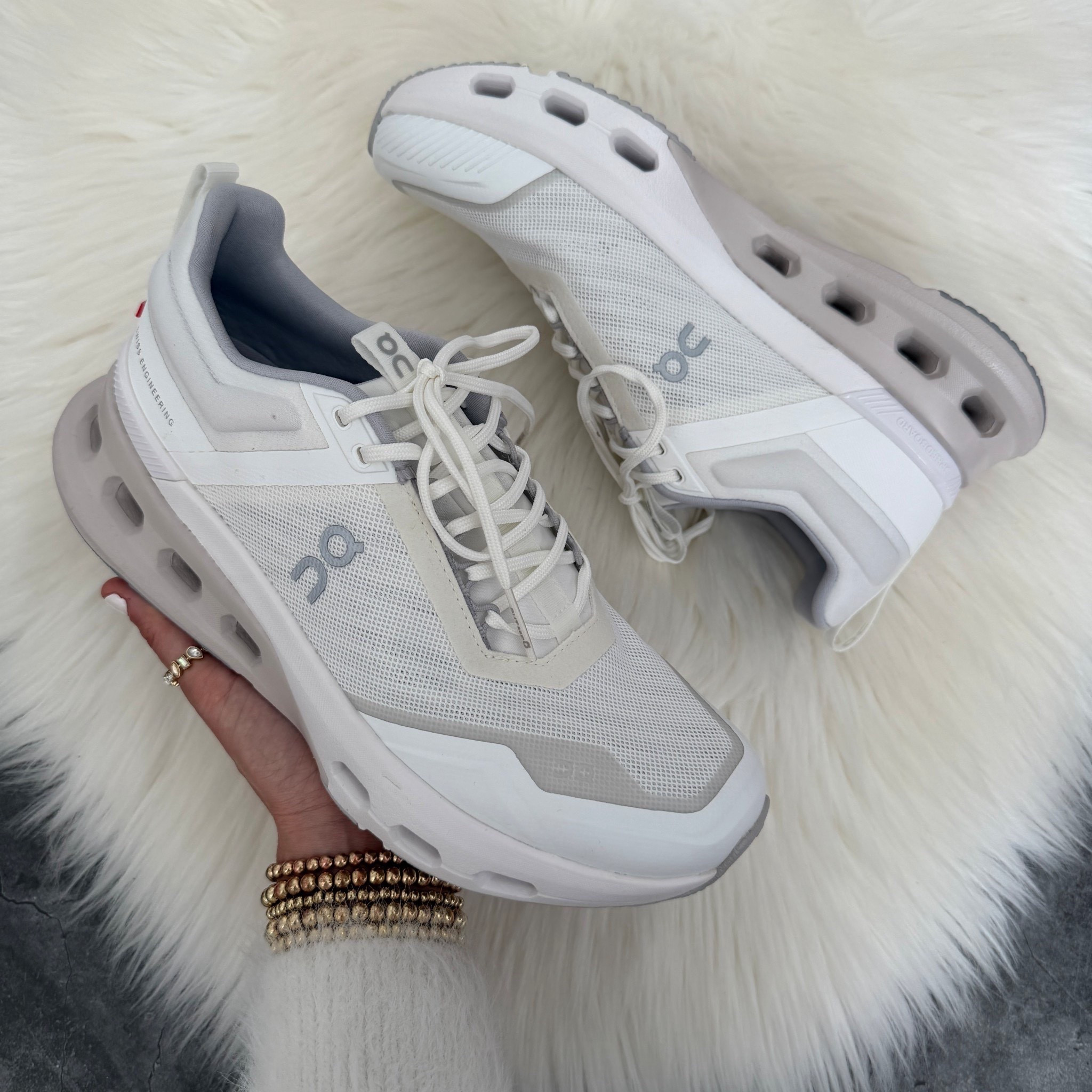 On cloudnova x training sneaker in  white glacier runs true to size 