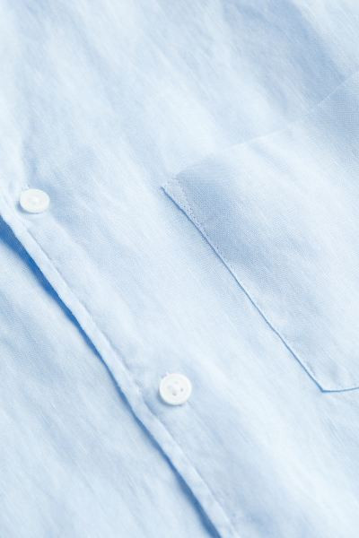 Regular Fit Short-sleeved Linen Shirt | H&M (US + CA)