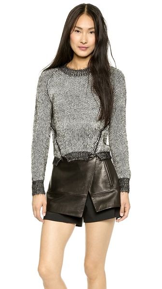 Texture Mesh Zip Sweater | Shopbop