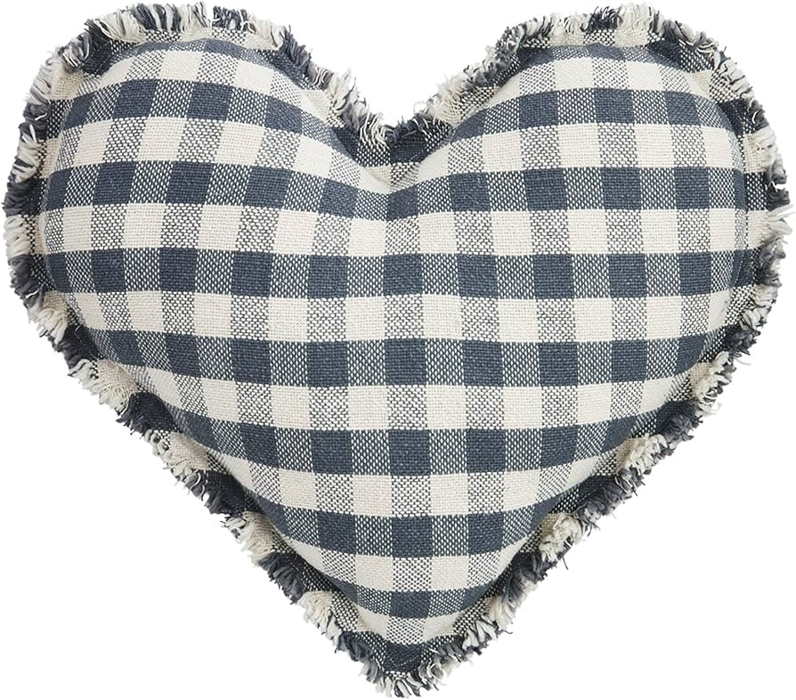 Mud Pie Heart Shaped Pillow, 14.5" x 16", Buffalo | Amazon (US)