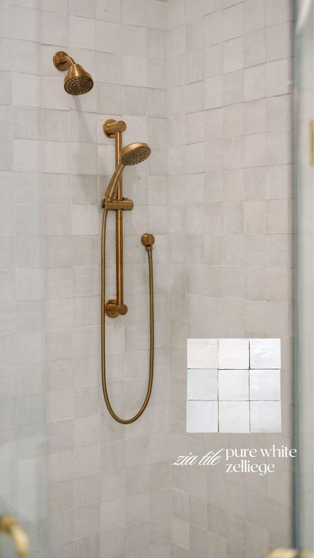 We used Zia tile for our bathroom in pure white zelliege, it came out looking so beautiful!!

Bathroom home finds, shower tiles, shower gold hardware 

#LTKhome #LTKSeasonal #LTKfindsunder100