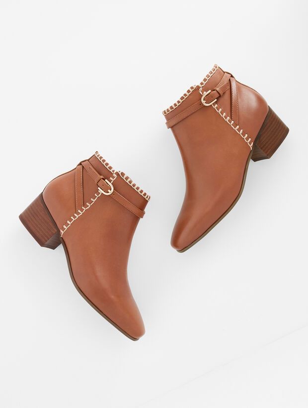 Dakota Stitch Nappa Ankle Boots | Talbots