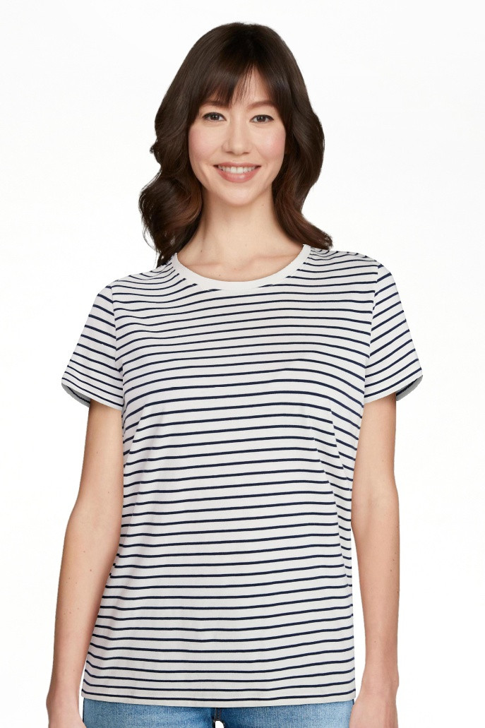 Time and Tru Women's Cotton Crewneck Tee with Short Sleeves, Sizes XS-XXXL | Walmart (US)