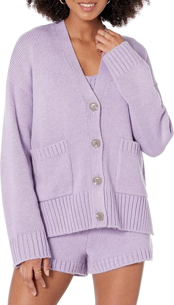 The Drop Women's Brigitte Chunky Button-Front Pocket Ribbed Cardigan | Amazon (US)