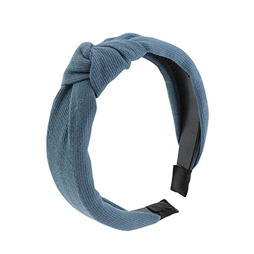 Soft Textured Cotton Knot Headband Wide Turban Headband (Chambray) | Amazon (US)