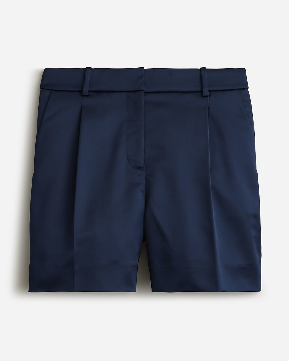 Pleated suit short in tailored satin | J. Crew US