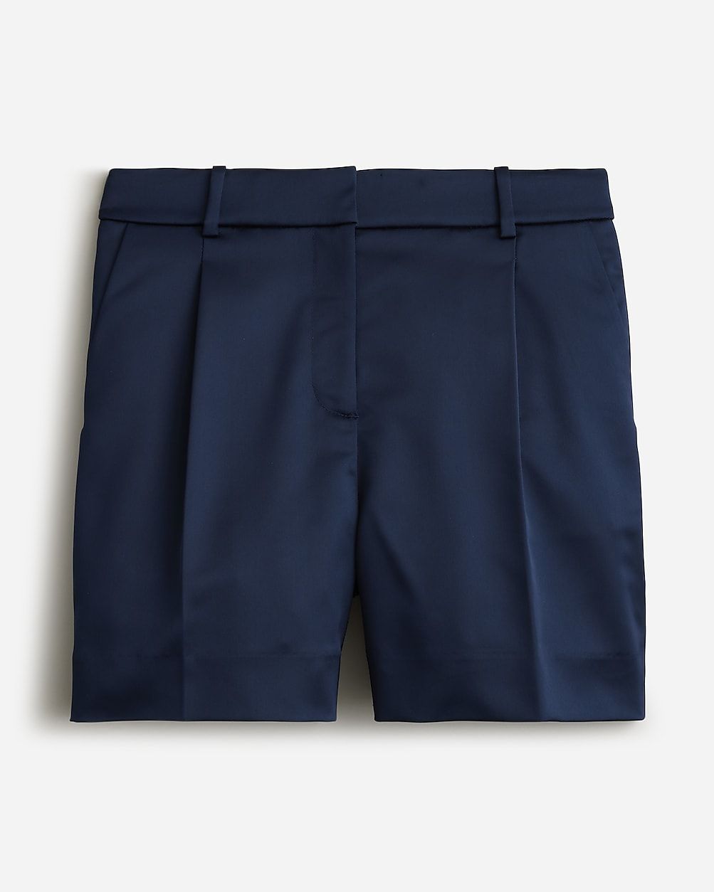 Pleated suit short in tailored satin | J.Crew US