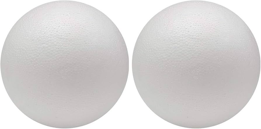 Crafjie 8 inch 2pcs Giant Foam Balls, Smooth Large White Foam Balls, Solid Craft Balls for Christ... | Amazon (US)