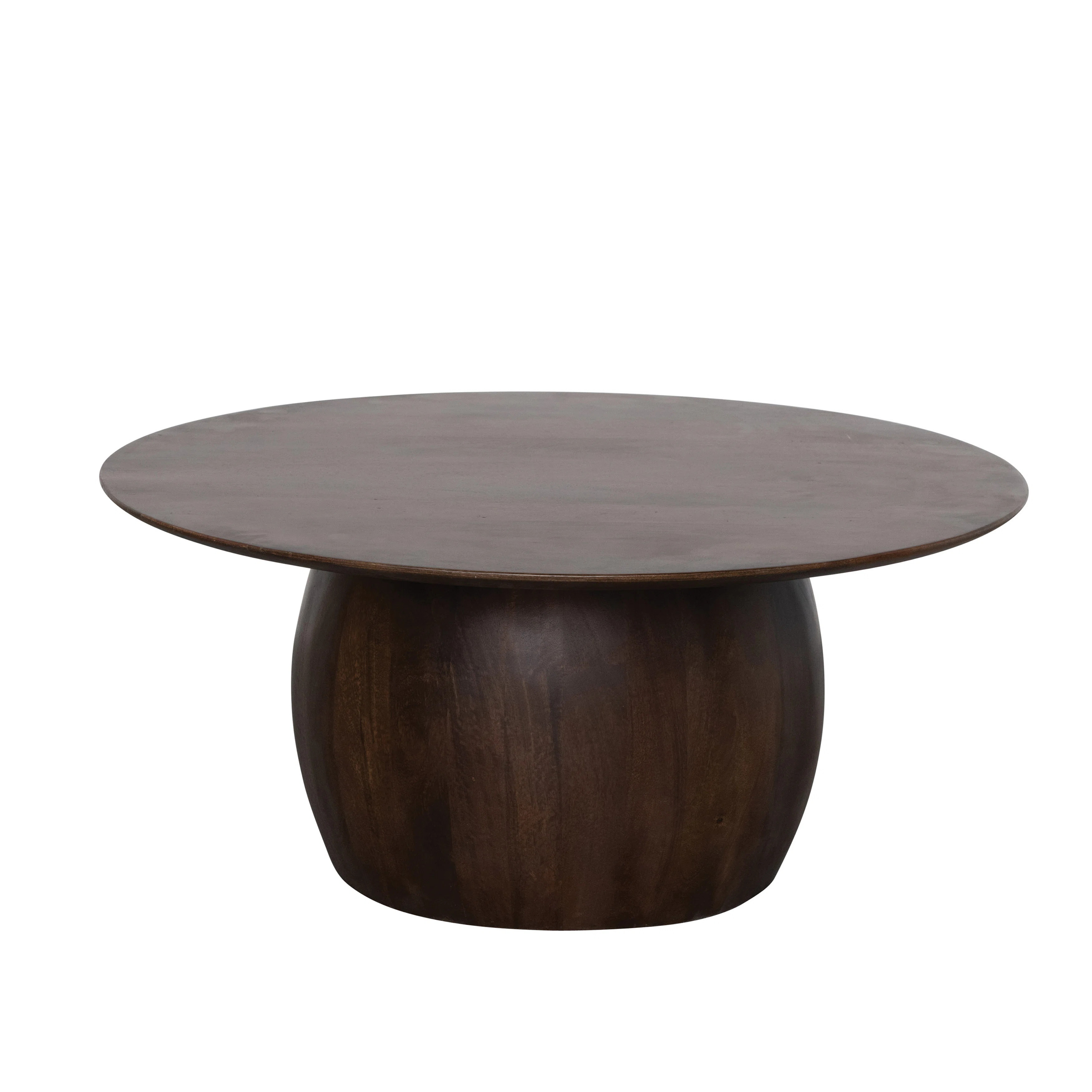 Asher Modern Mango Wood Round Accent Table | Wayfair North America