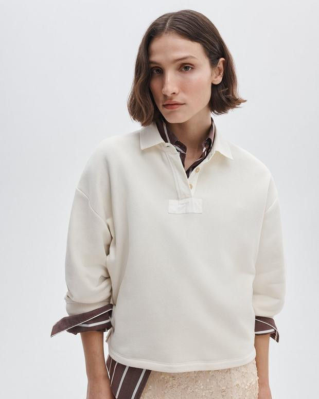 Vintage Terry Oversized Polo Sweatshirt | rag & bone