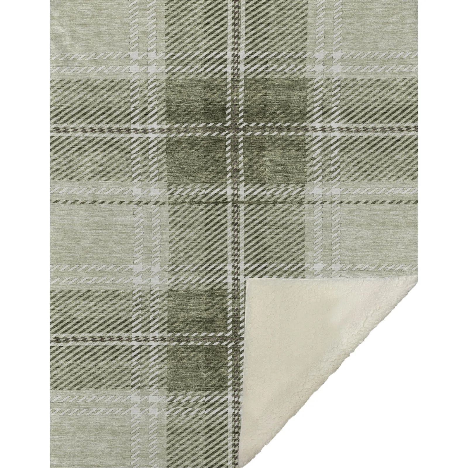 Addison Rugs Addison Machine Washable Sherpa ASB935 Plaid Throw Blanket | Wayfair | Wayfair North America