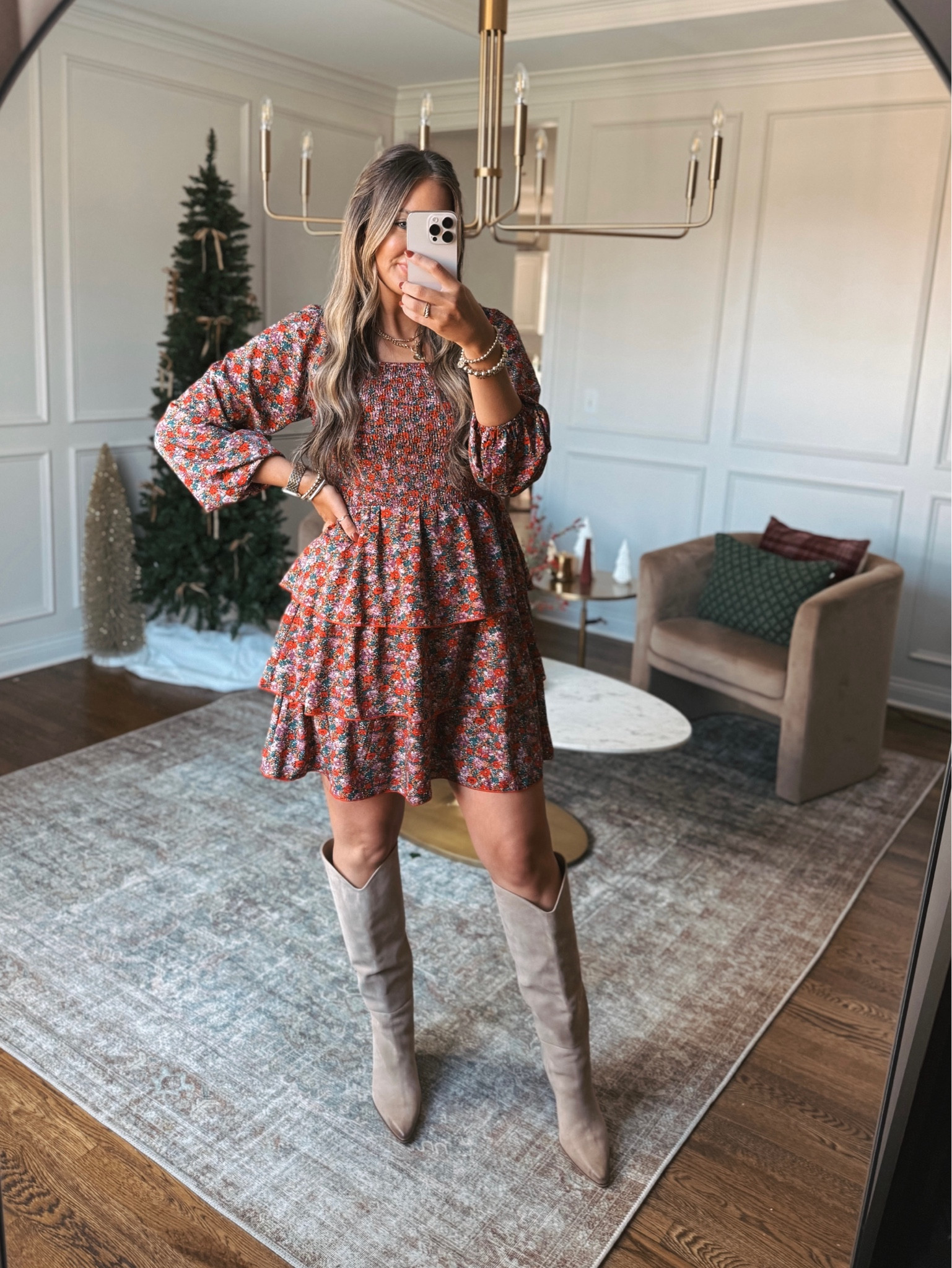 A fall floral dress that I love! This would be a great holiday party or Thanksgiving look! 

#LTKHoliday #LTKSeasonal #LTKShoeCrush