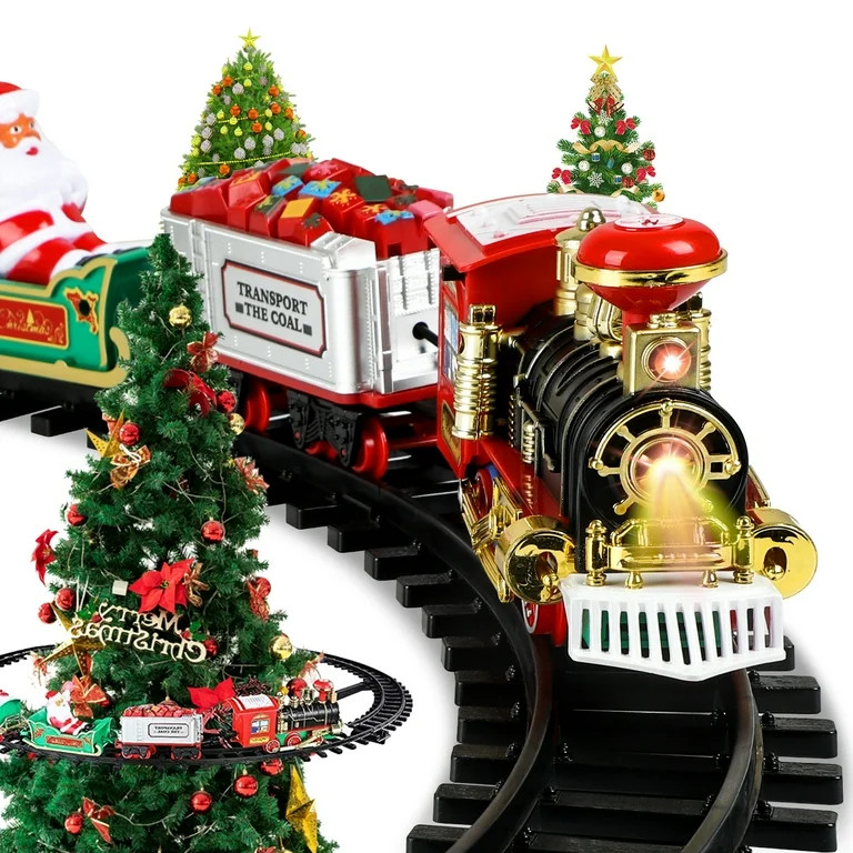 AOKESI Christmas Train Sets for Under The Tree, Battery Operated Electric Train Around Christmas ... | Walmart (US)
