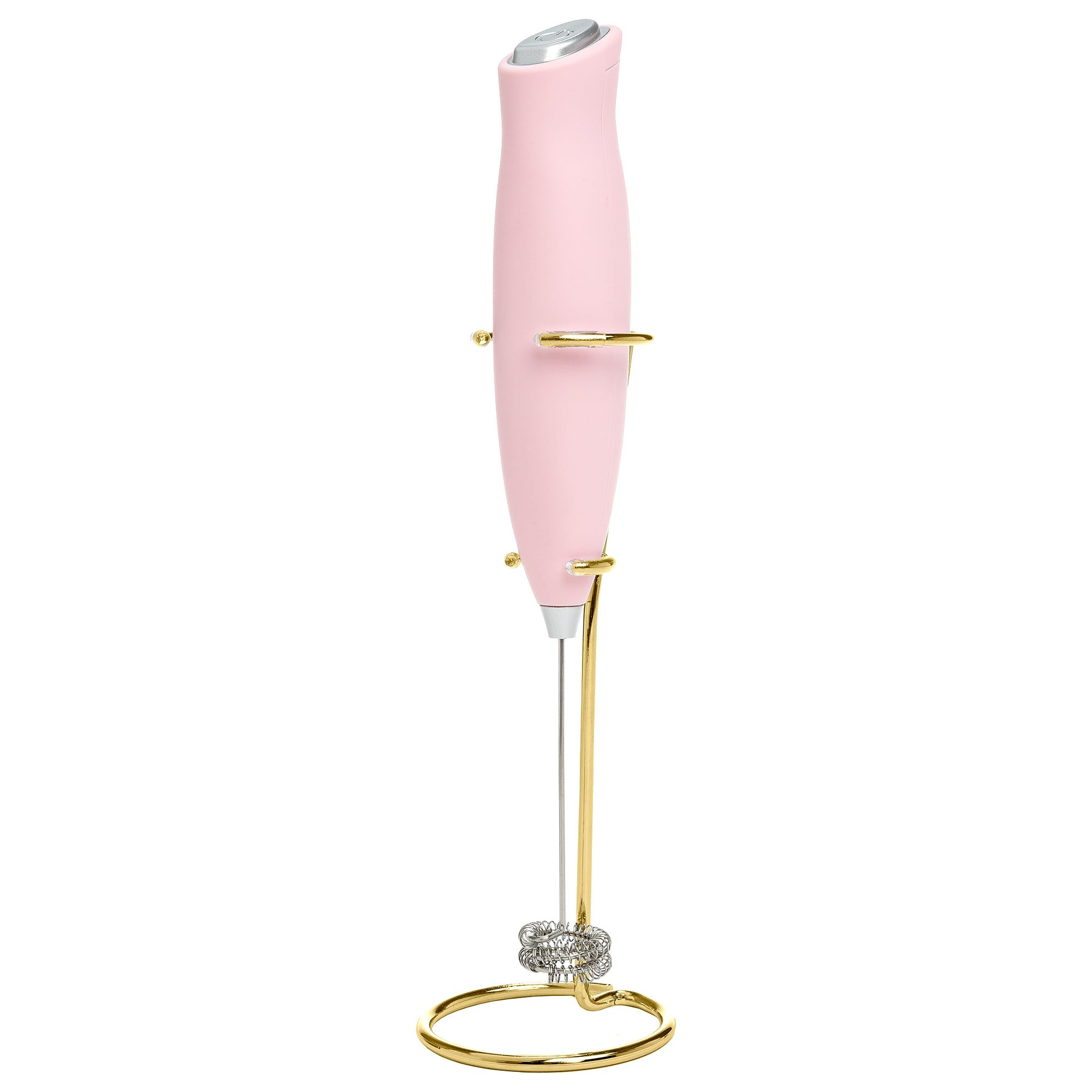 Paris Hilton Electric Handheld Milk Frother with Double Coil Head Whisk and Gold Metal Stand, Bat... | Amazon (US)