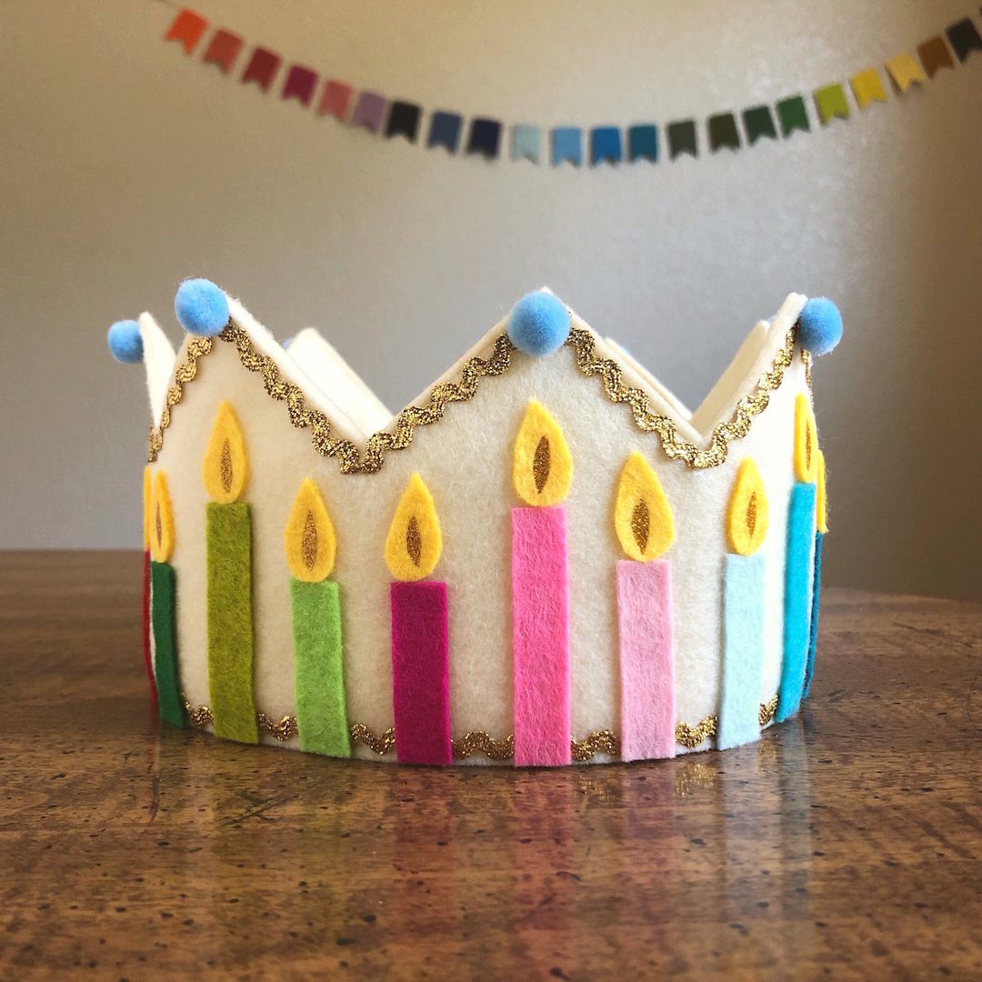 Birthday Cake Crown | Waldorf Crown | Party Hat | Birthday Tradition | Felt Crown | Customizable ... | Etsy (US)