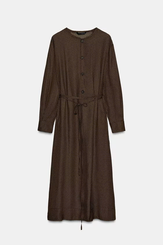 POLKA DOT DRESS WITH BELT ZW COLLECTION | Zara UK