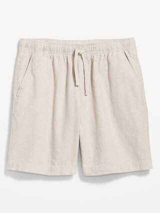 Linen-Blend Jogger Shorts for Men -- 7-inch inseam | Old Navy (US)