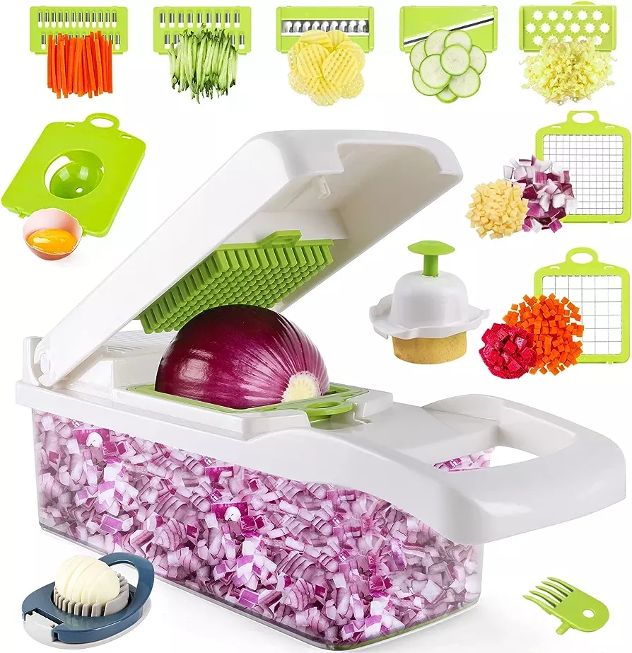 Plastic Vegetable Chopper, Food Chopper, 13 in 1 Multifunctional Chopper,  NEW