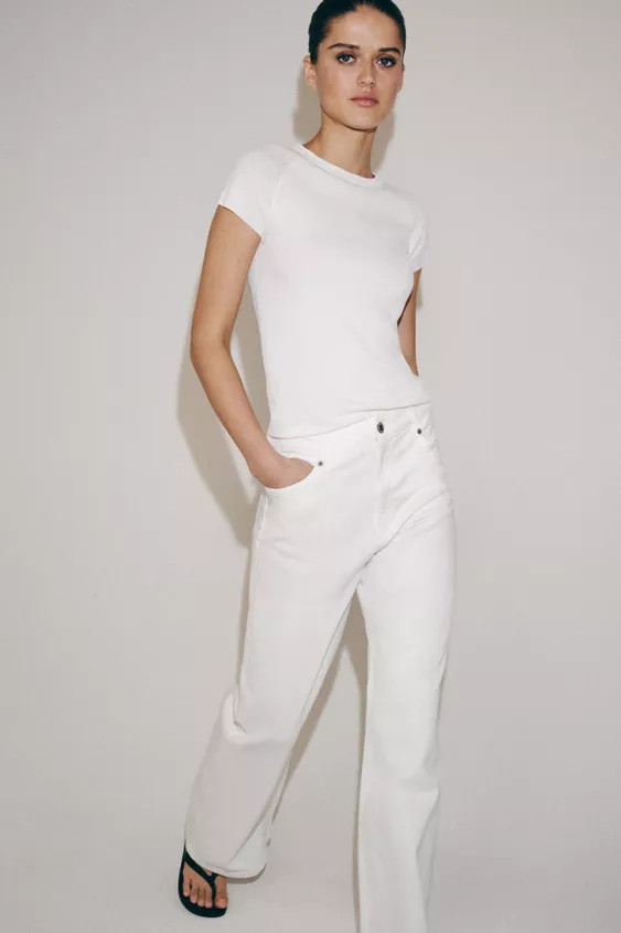 ZW COLLECTION WIDE-LEG HIGH-WAIST JEANS | Zara UK