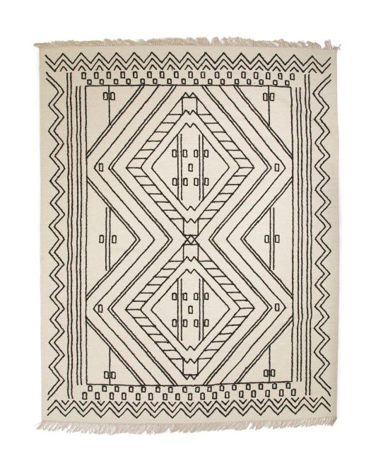 Wool Blend Embroidered Rug | TJ Maxx