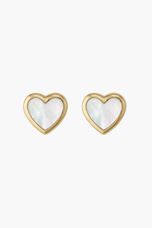 Mother of Pearl Heart Studs | Tuckernuck (US)