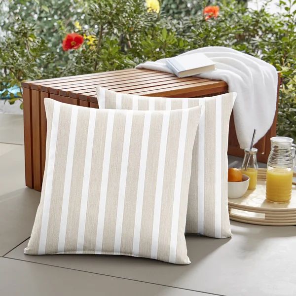 Cinder Outdoor Square Pillow Cover & Insert | Wayfair North America