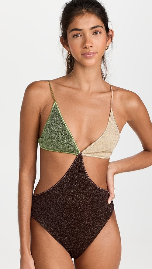 Lumire Color Cut Out Maillot | Shopbop