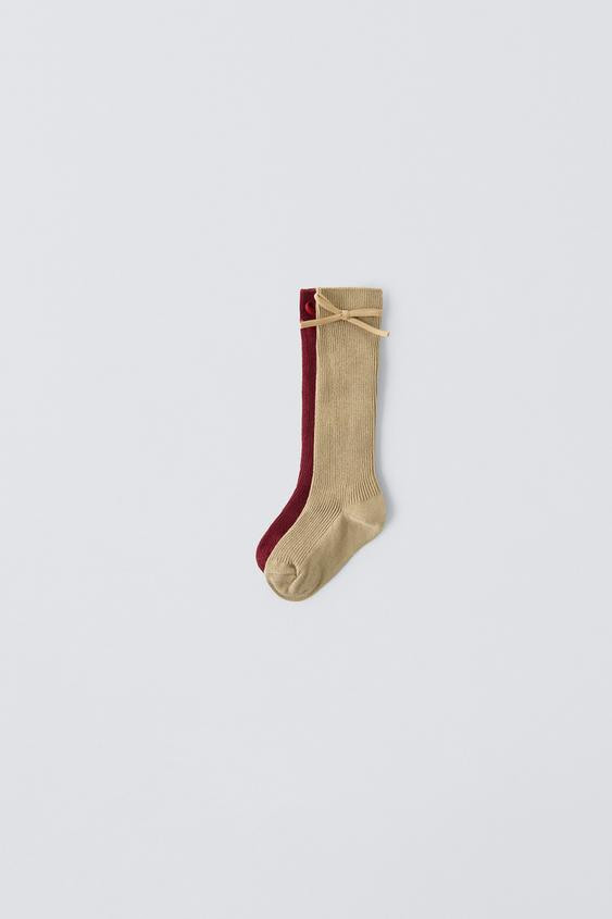 TWO-PACK OF HIGH BOW SOCKS | Zara US