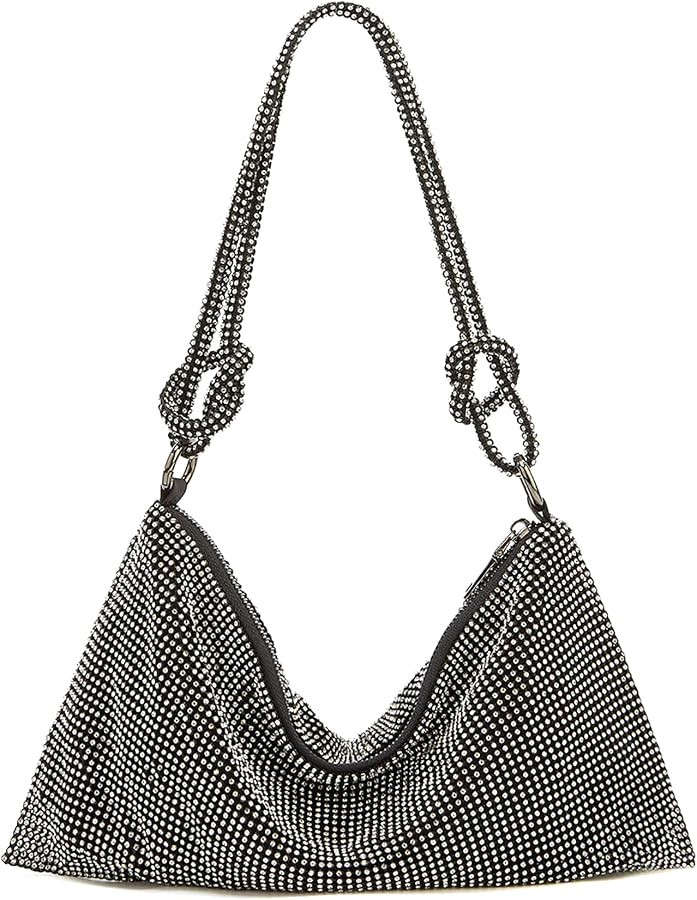 Rhinestone Hobo Bag for Women Rhinestone Purses Sparkly Evening Handbag Shiny Diamond Purse for W... | Amazon (US)