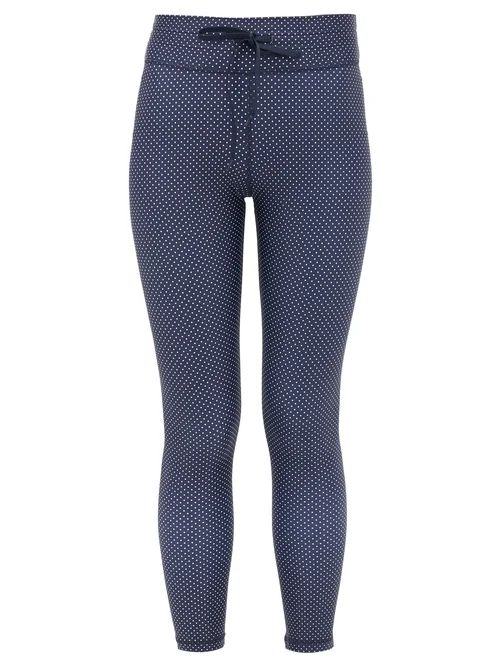 The Upside - Polka-dot Stretch-jersey Leggings - Womens - Navy Print | Matches (US)