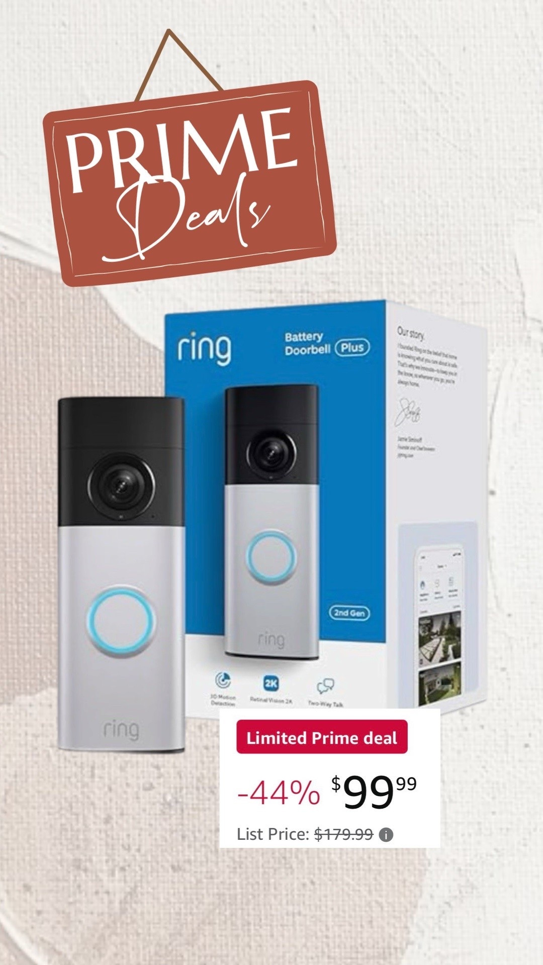 Ring camera 44% off!

#LTKmomlife #LTKSaleAlert #LTKHome